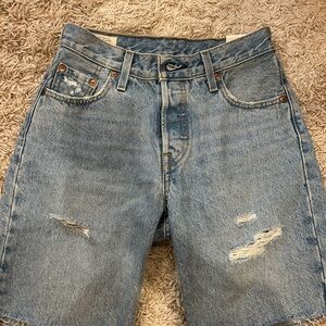 Levi's Light Blue Jean Shorts